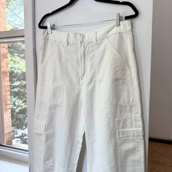 New Citizens of Humanity Marcelle Low Slung Barrel Cargo Pants Pashmina White 29 - Picture 4 of 13